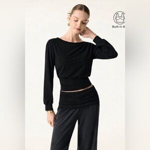 OGL Black Non-Itchy Wool Blend Boatneck Brami Size Small